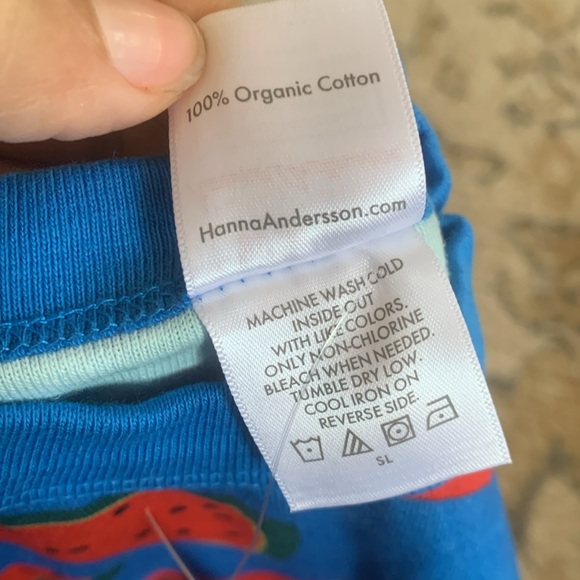 NWT * organic cotton * watermelon pajama set * Hanna Andersson - Picture 4 of 4